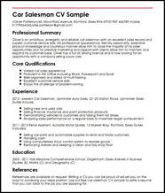 Car Salesman CV Examples Tips Templates MyPerfectCV