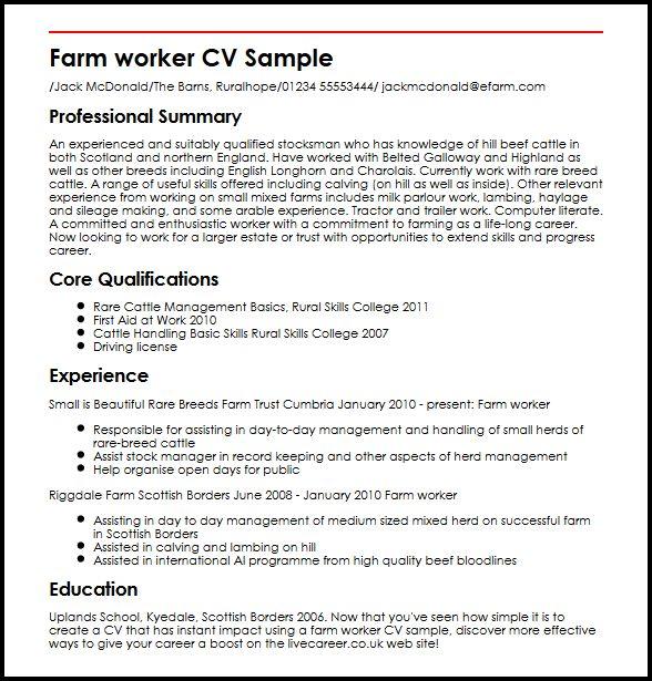 farm worker resume pdf download