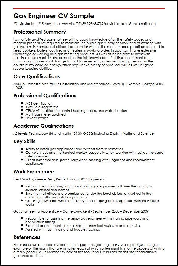 personal statement example oil and gas