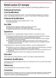 Cv Examples Retail Jobs Retail Worker CV Sample