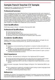 French Teacher CV Examples Tips Templates MyPerfectCV