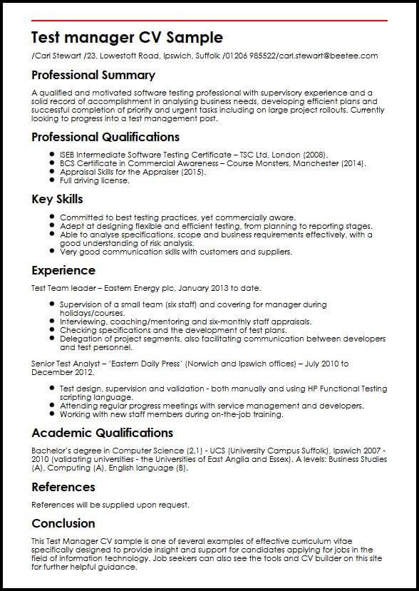 resume examples qualifications