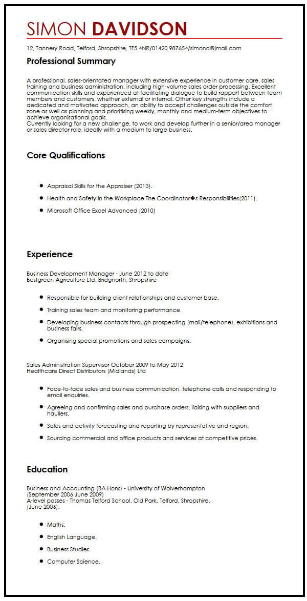 Business cv template free download Business cv template free download image
