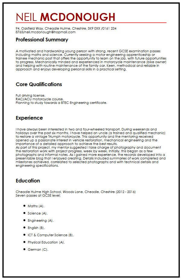 Cv Template Young Person Cv Template For A 13 14 Or 15 Year Old Teenager