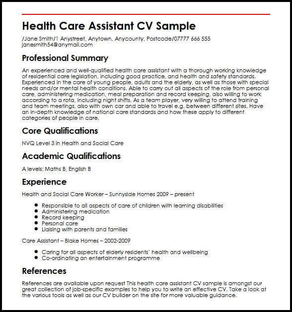 Health care assistant roles and responsibilities