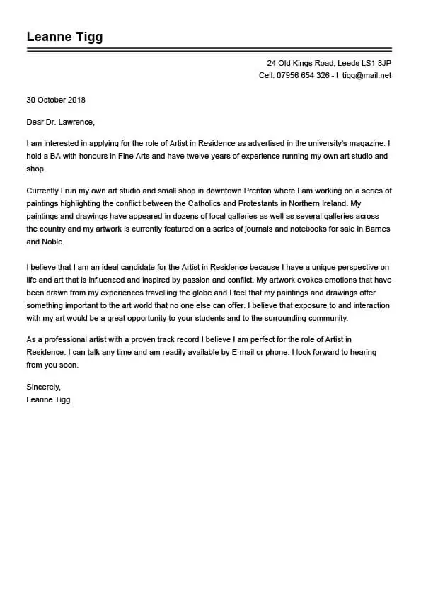 The Best Cover Letter Examples For Your Job Application My