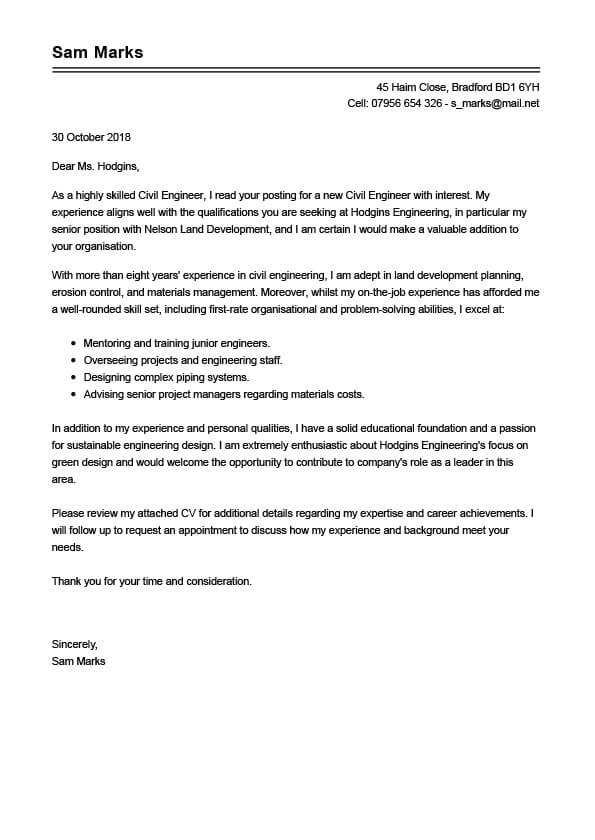 Free Cv Covering Letter Sample Uk