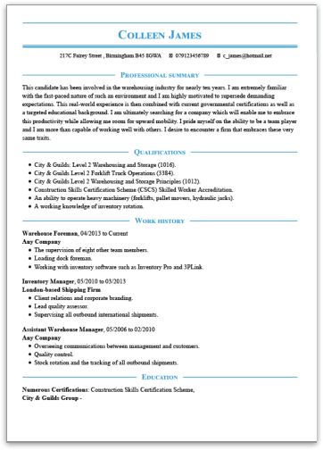 The Best Cv Templates By Industry And Job Titles Myperfectcv