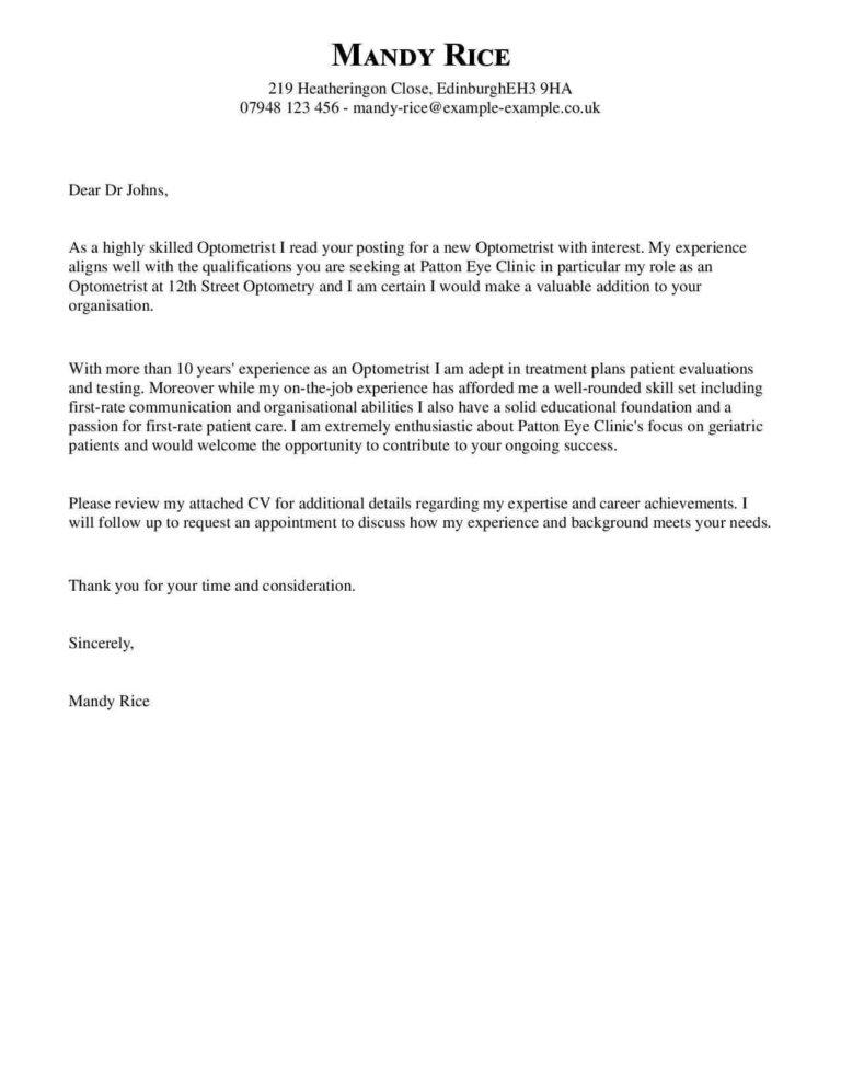cover letter layout formats recruiters love myperfectcv optometry cover letter