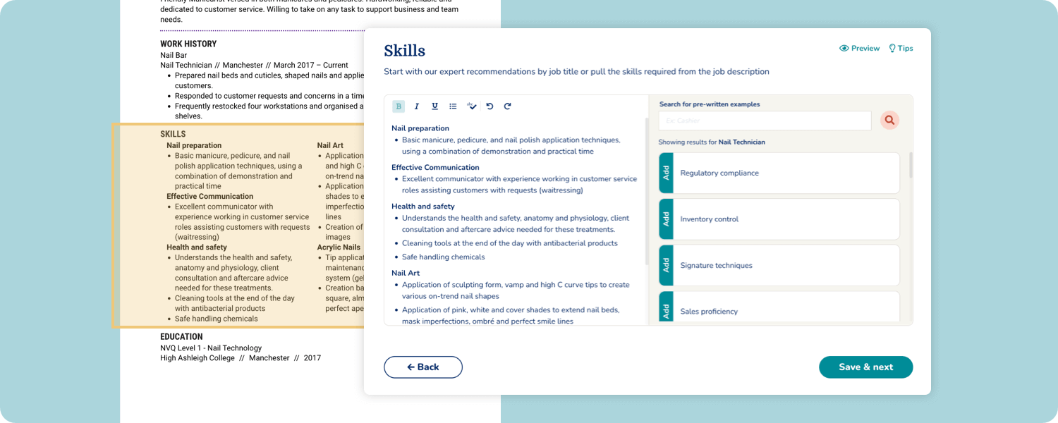 how to format a CV