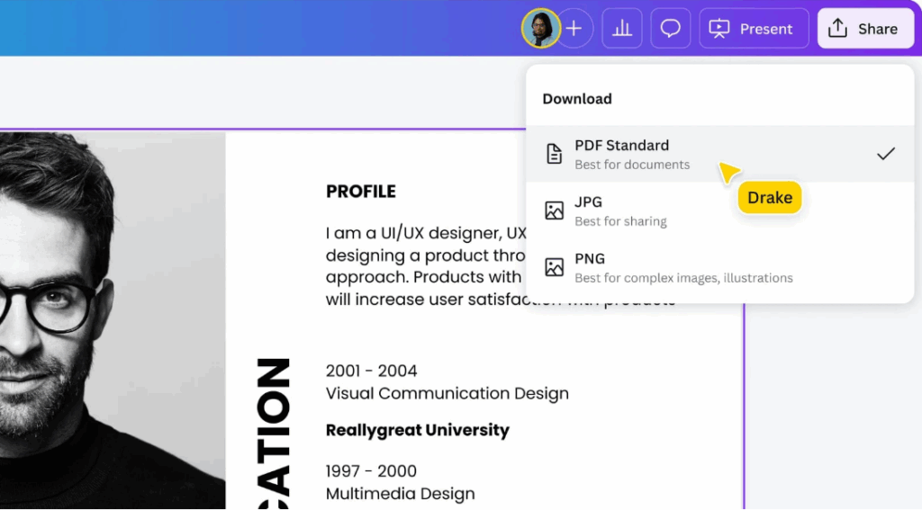 canva ai cv review
