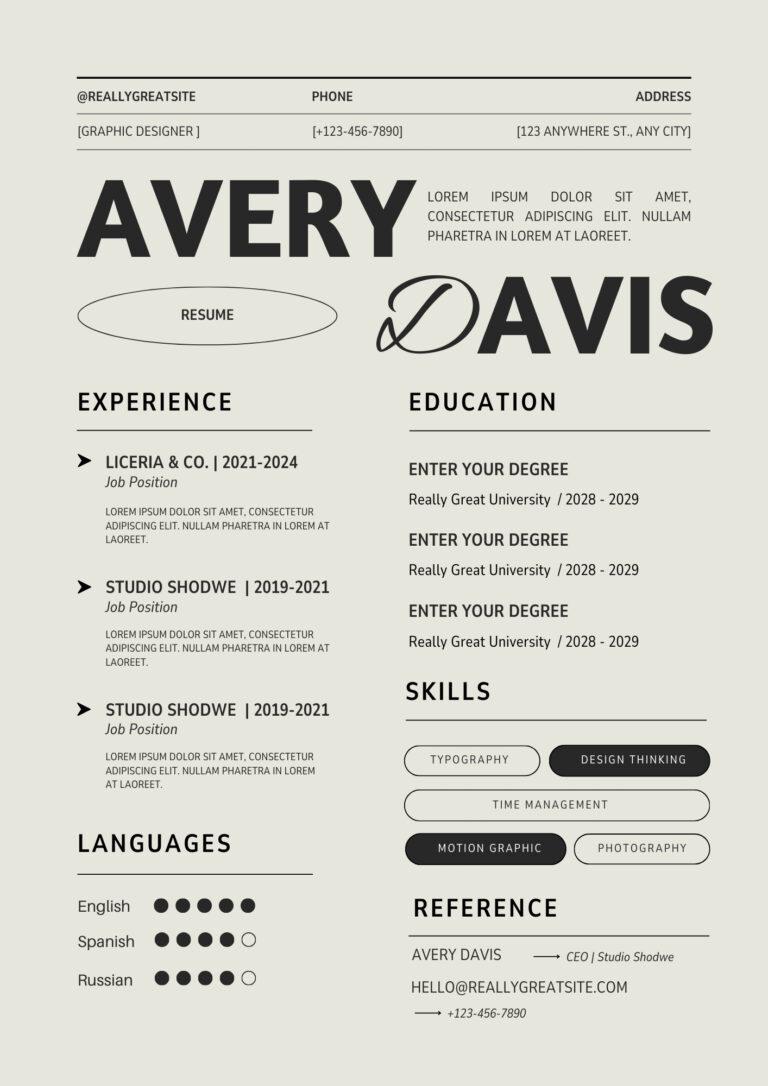 Cv Templates Canva