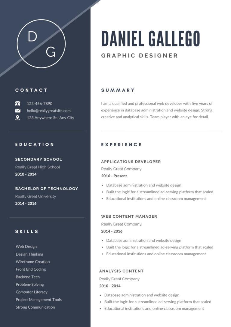 Corporate Cv Template