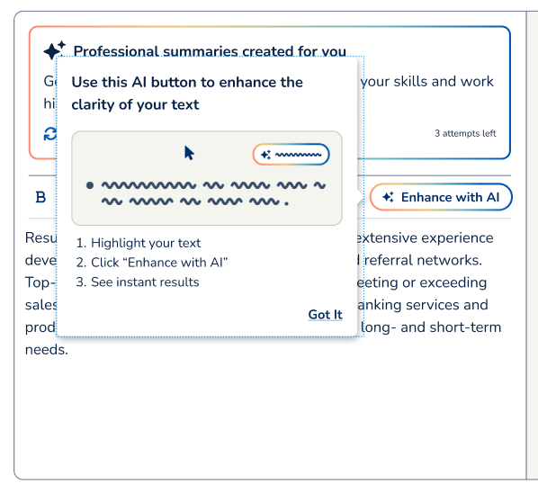 MyPerfectCV rewrite options