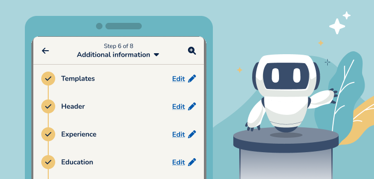 MyPerfectCV improved navigation.png